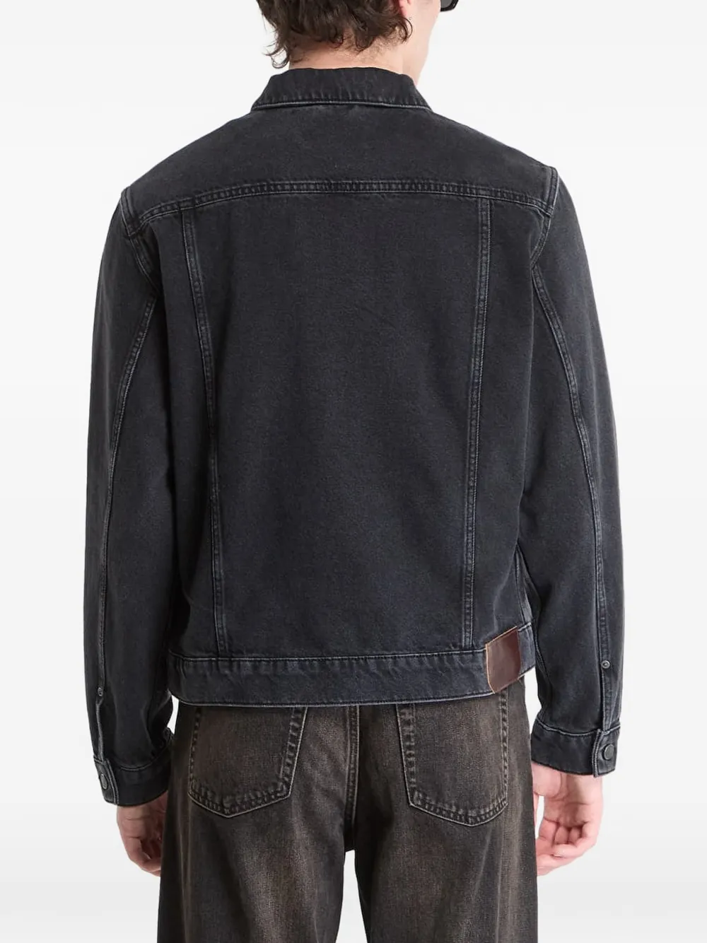 AllSaints Denim jack met wassing Grijs