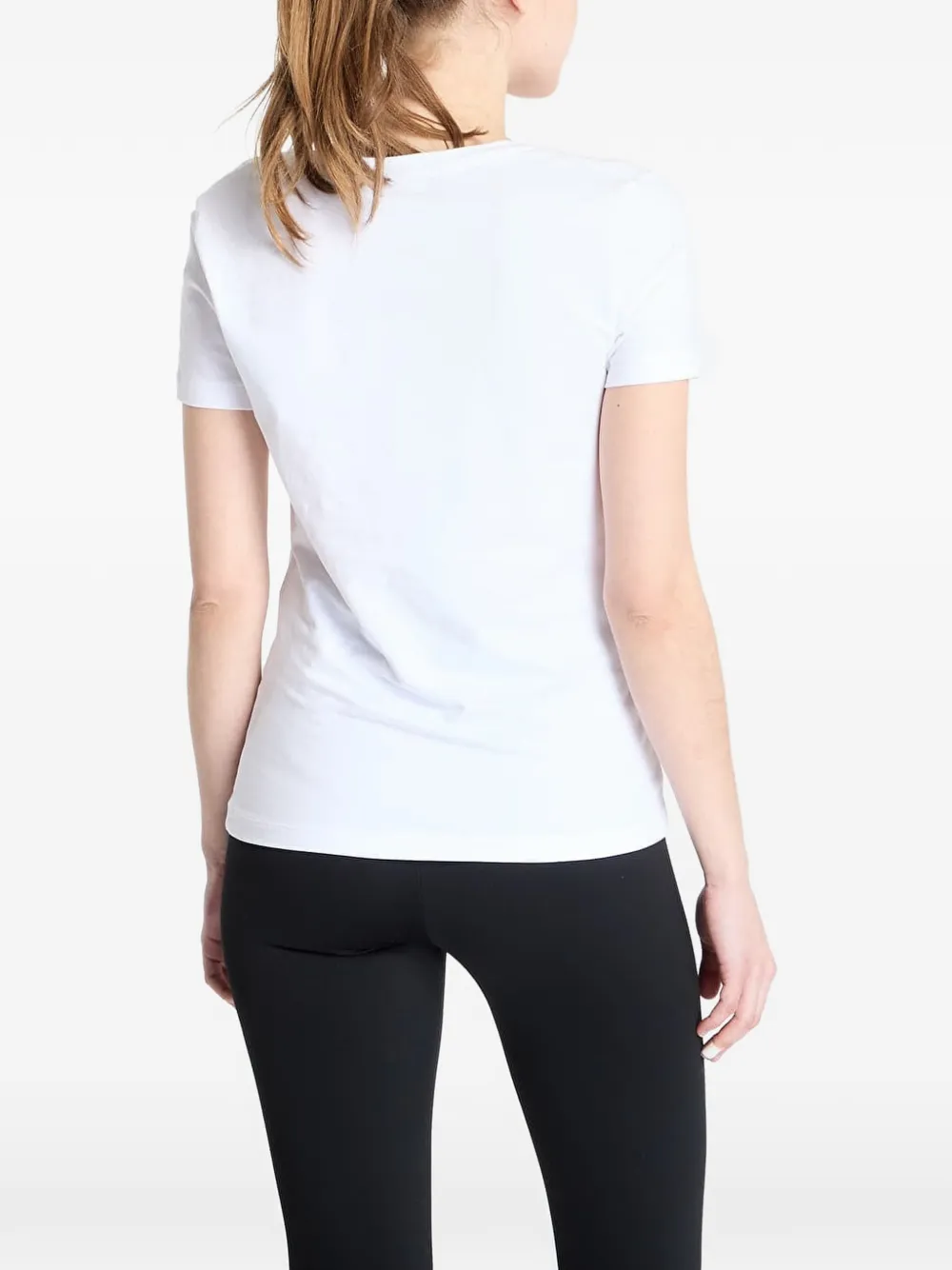 Ea7 Logo-embellished T-shirt In White