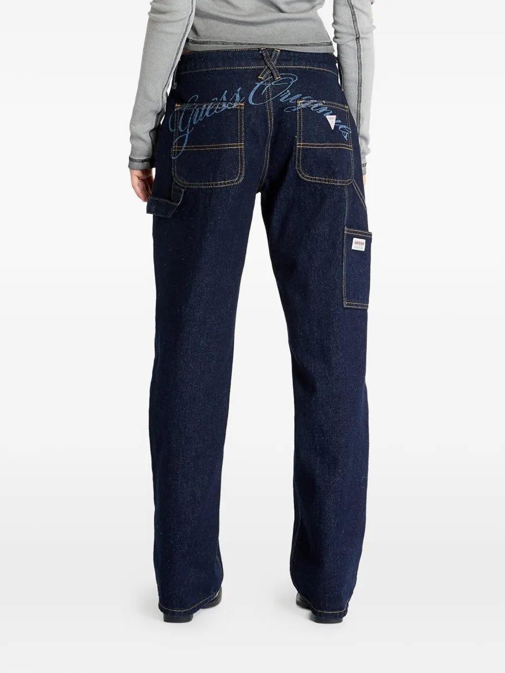 GUESS USA Jeans met geborduurd logo Blauw