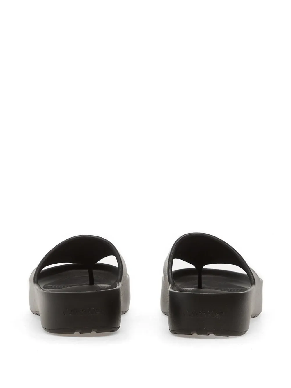 Calvin Klein Dorita teenslippers met plateauzool Zwart