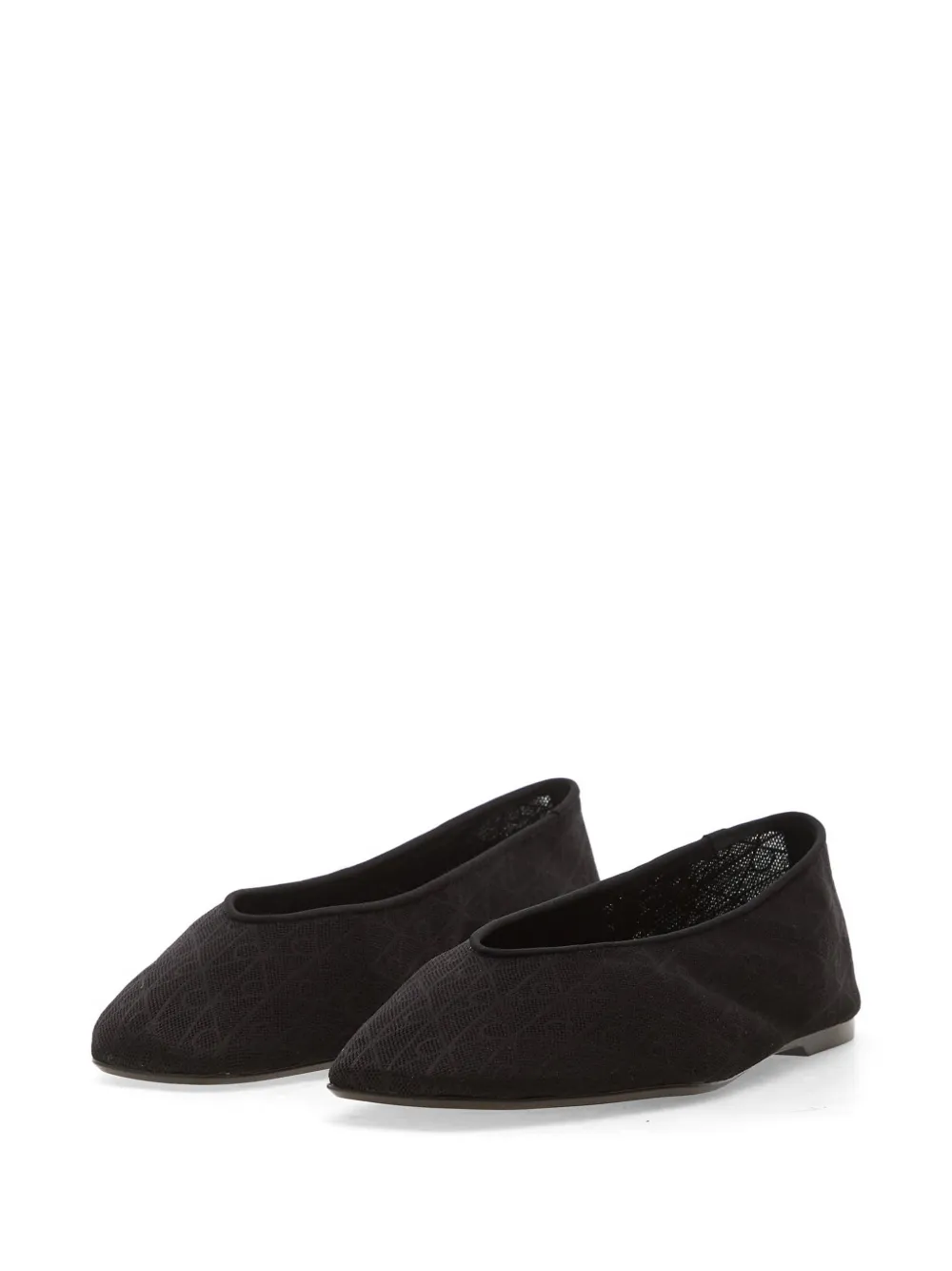 Calvin Klein Ballerina's met monogram-patroon Zwart
