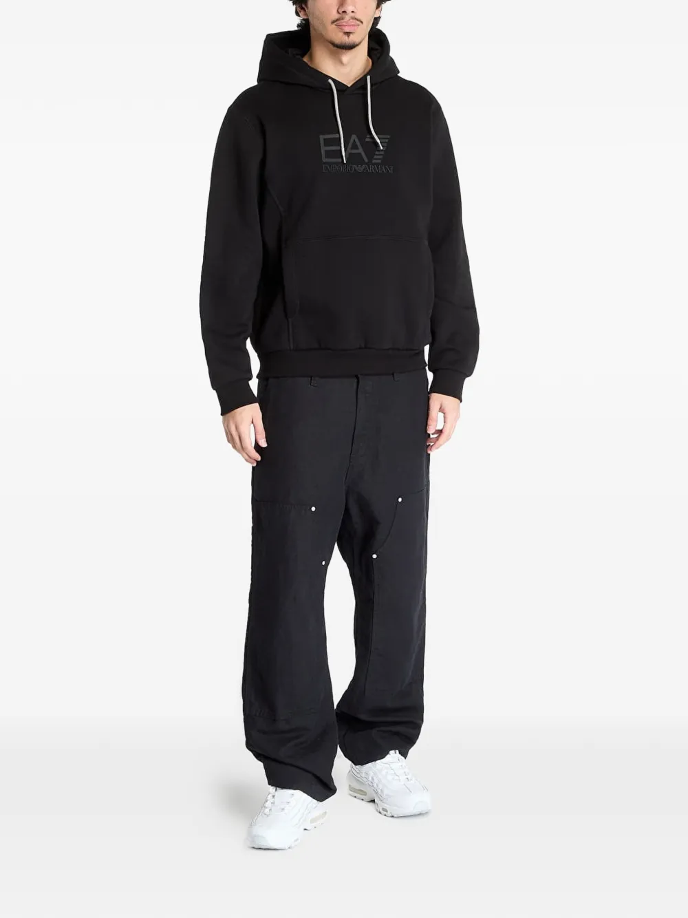 Ea7 Emporio Armani Hoodie met logoprint Zwart