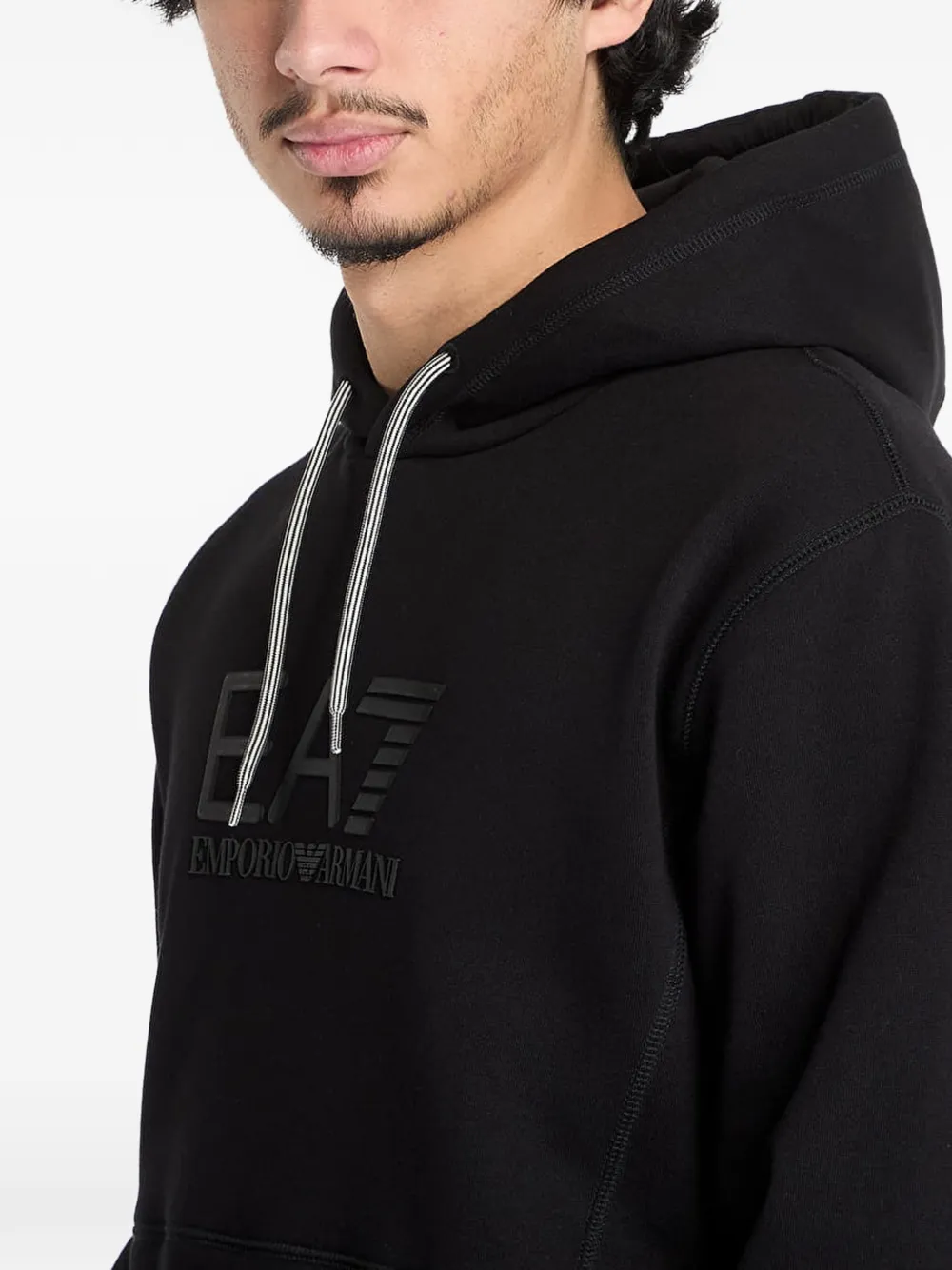 Ea7 Emporio Armani Hoodie met logoprint Zwart