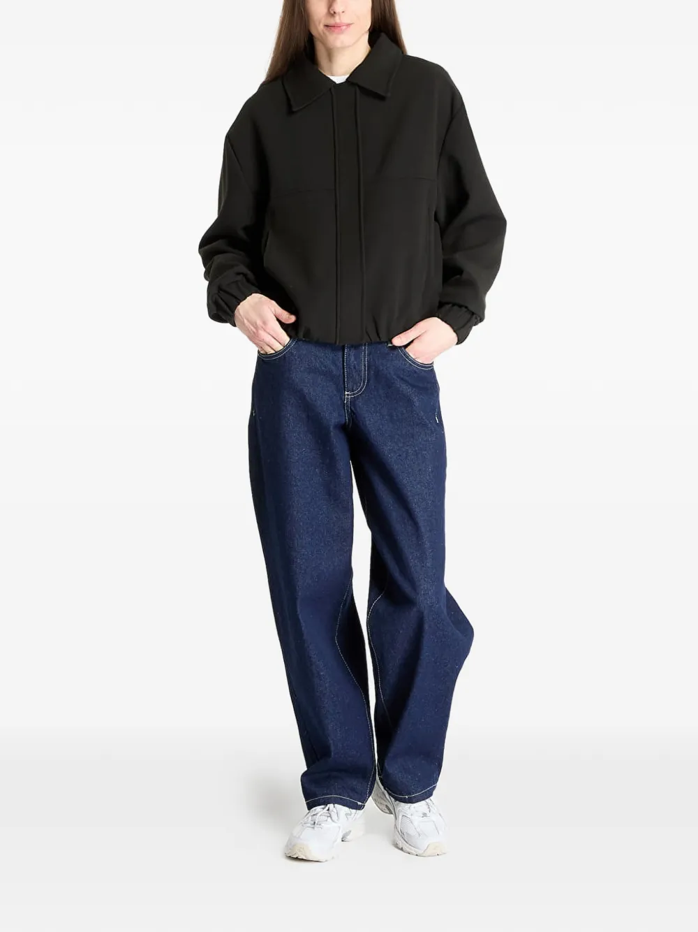 Urban Classics Shirtjack met elastische afwerking Zwart