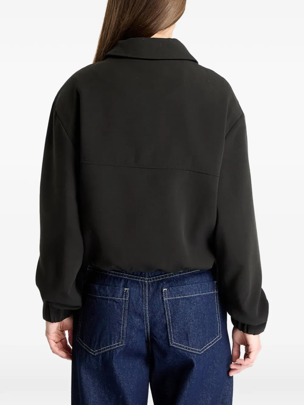 Urban Classics Shirtjack met elastische afwerking Zwart