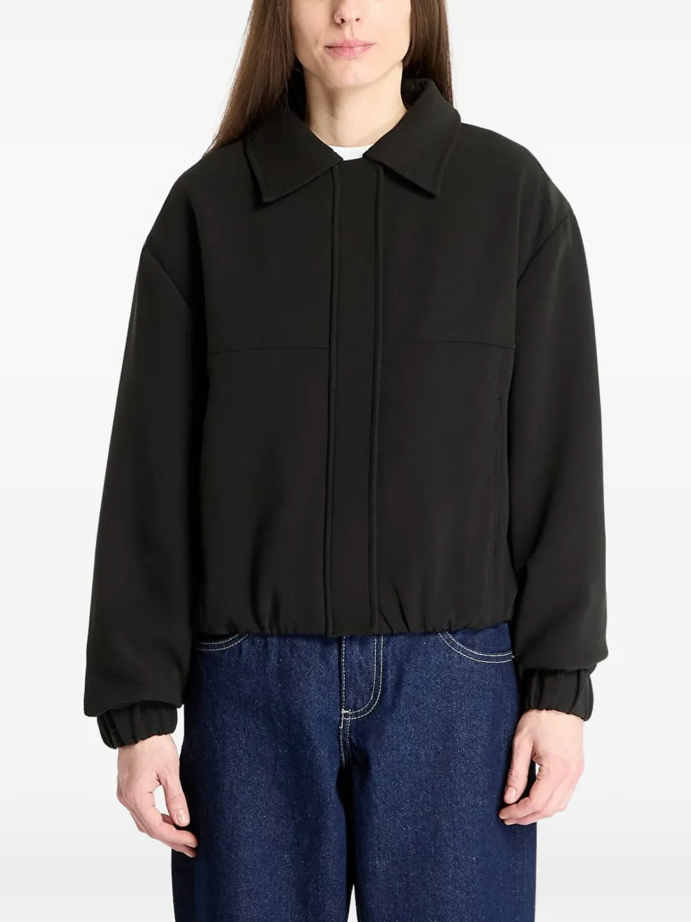 Urban Classics Elasticated-hem Jacket In Black