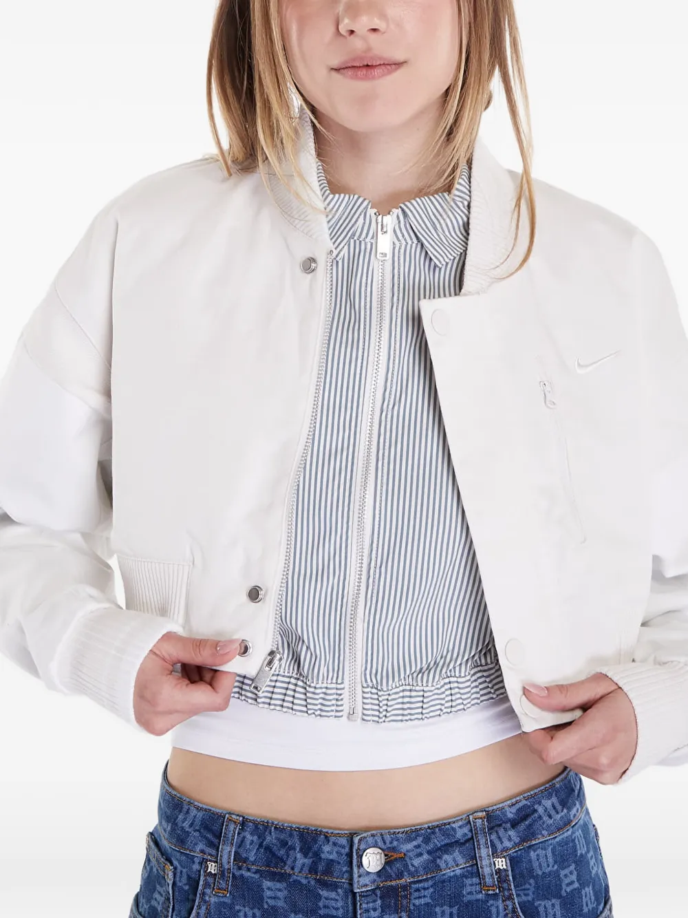 Nike Cropped bomberjack Beige
