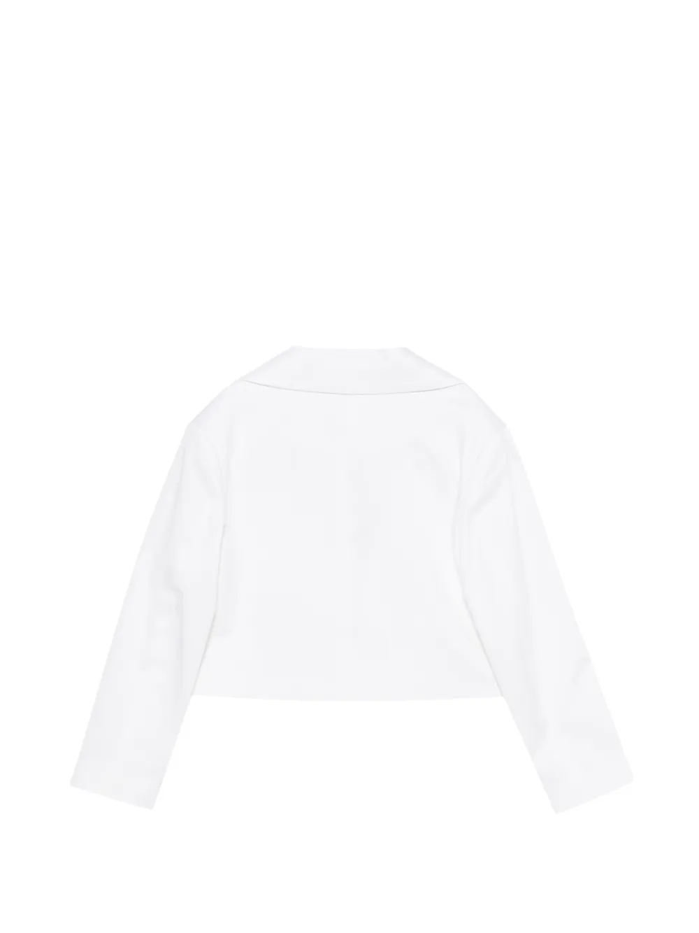Miss Blumarine Cropped blazer met geborduurd logo Wit