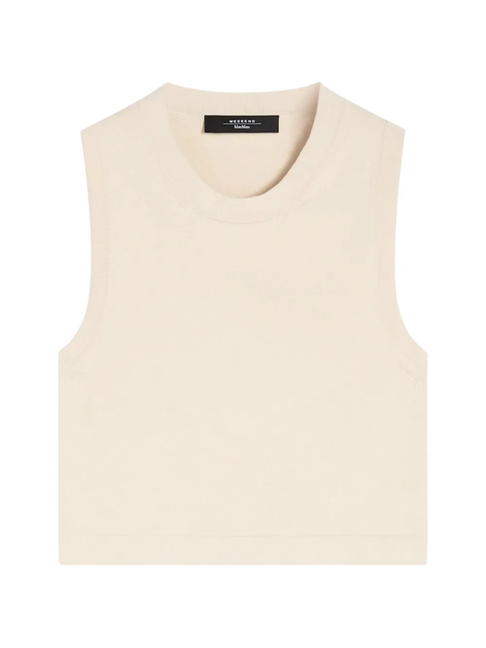 Weekend Max Mara Bombo ribbed-knit cropped top - Toni neutri