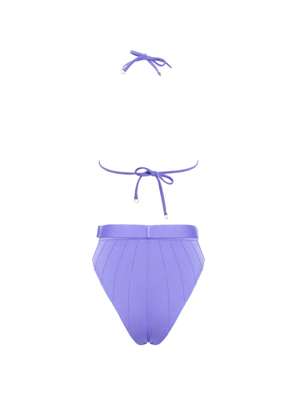 Noire Swimwear Coquillage geribbelde bikini Paars