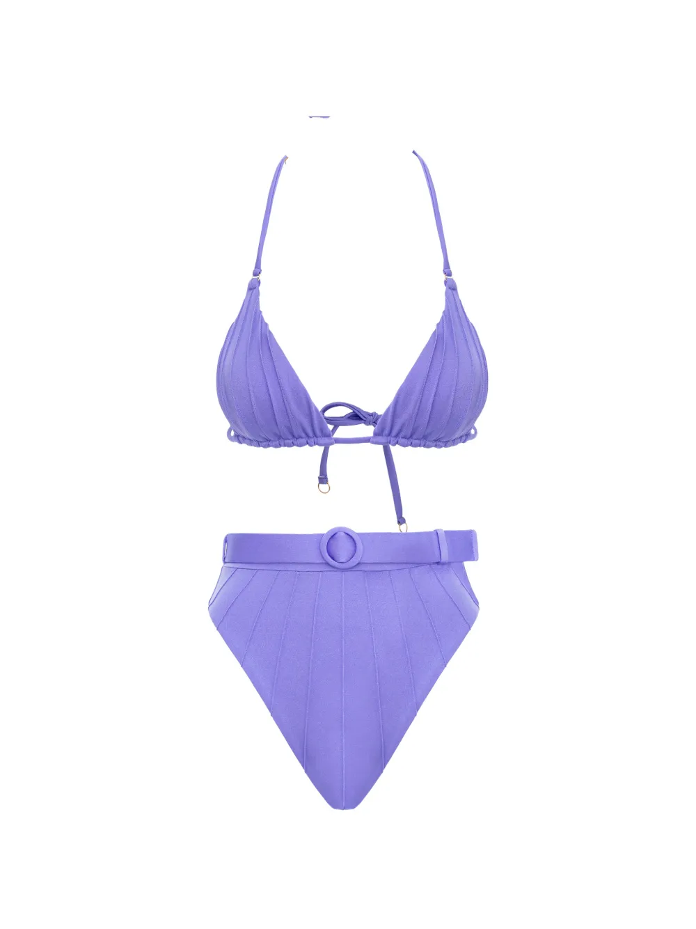 Noire Swimwear Coquillage ribbed bikini - Viola