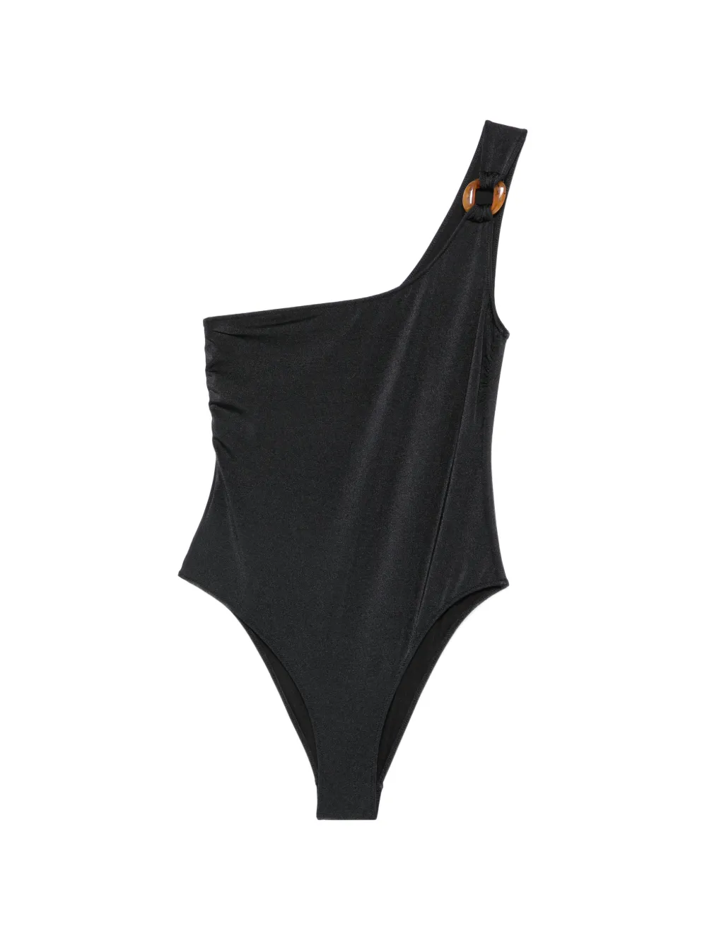 Anjuna one-shoulder ring-detail swimsuit - Nero