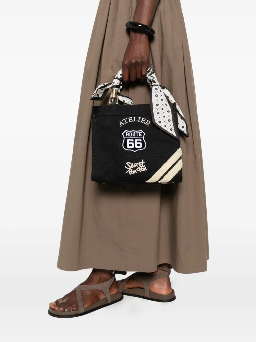Secret Pon Saint Tropez kleine sjaalvormige shopper Zwart