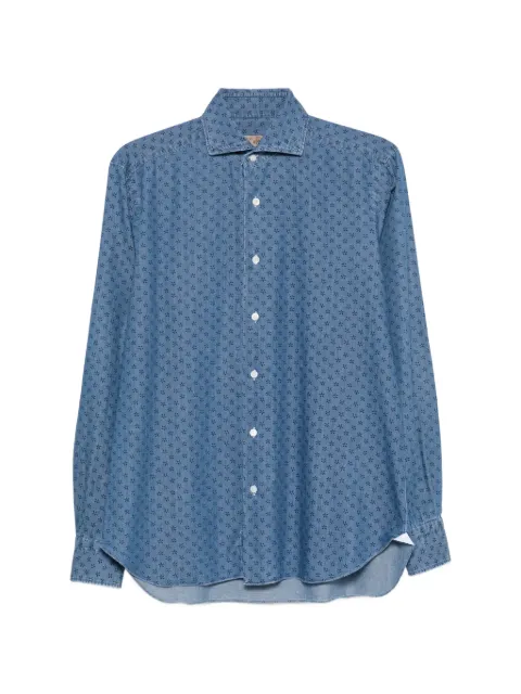 Barba floral-print long-sleeve shirt