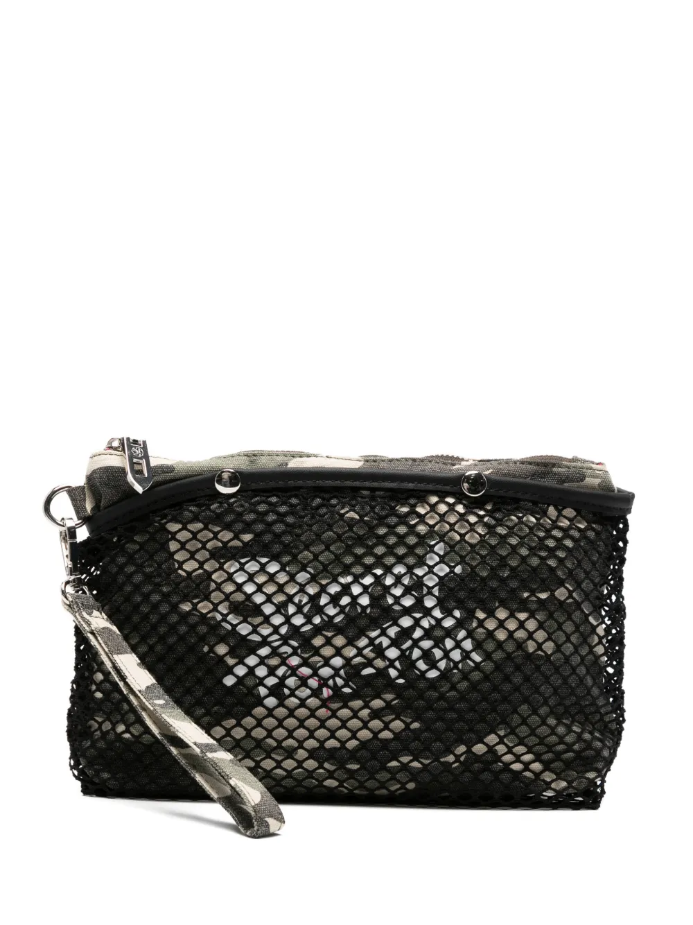 Secret Pon Pon City Clutch mit Camouflage-Print - Grün