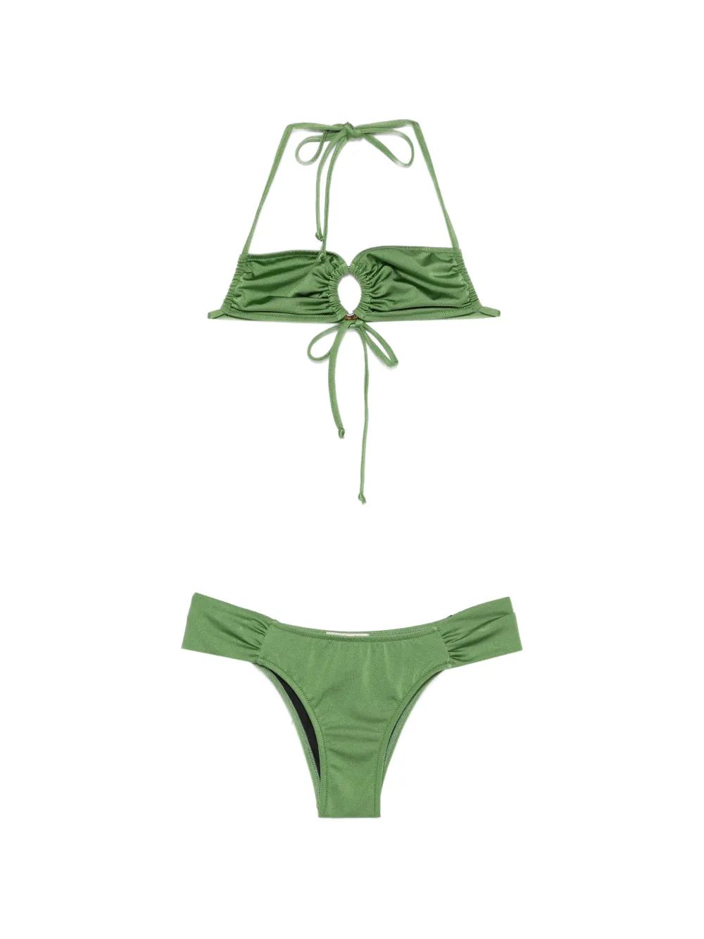 Anjuna ruched ring-detail bikini - Verde