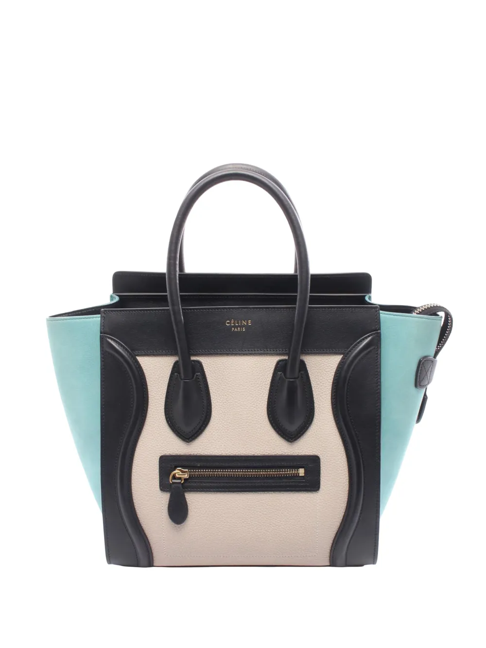 Celine Pre-Owned 2010-2026 Micro Tricolor Leather Luggage Tote handbag - Toni neutri