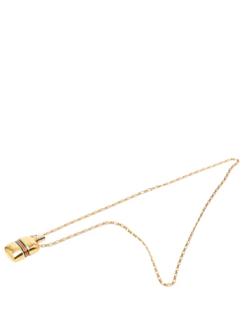 Gucci Pre-Owned 2000-2024 Gold Plated Perfume Bottle Pendant Necklace costume necklace