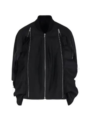 Raf Simons ロゴパッチ ボンバージャケット | ブラック | FARFETCH JP