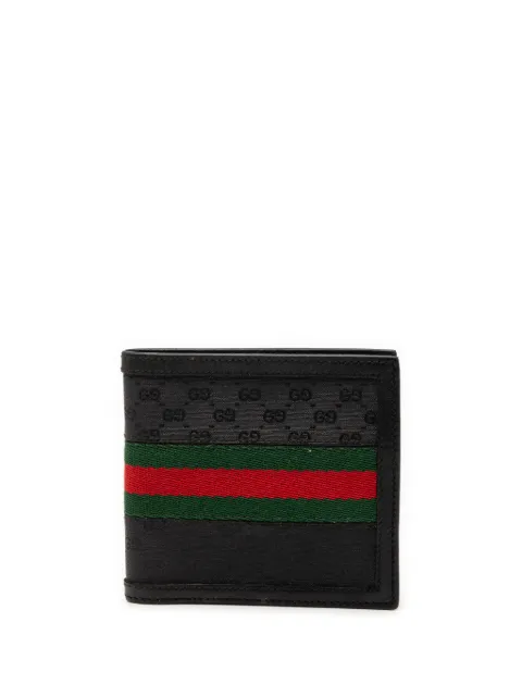 Gucci Pre-Owned 2000-2015 Micro GG Canvas Web Bifold Wallet small wallets