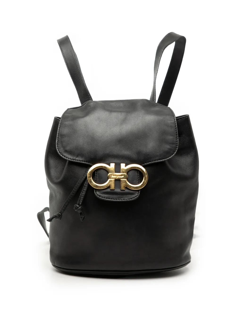 Ferragamo Pre-Owned 2021-2026 Leather Double Gancini backpack - Nero