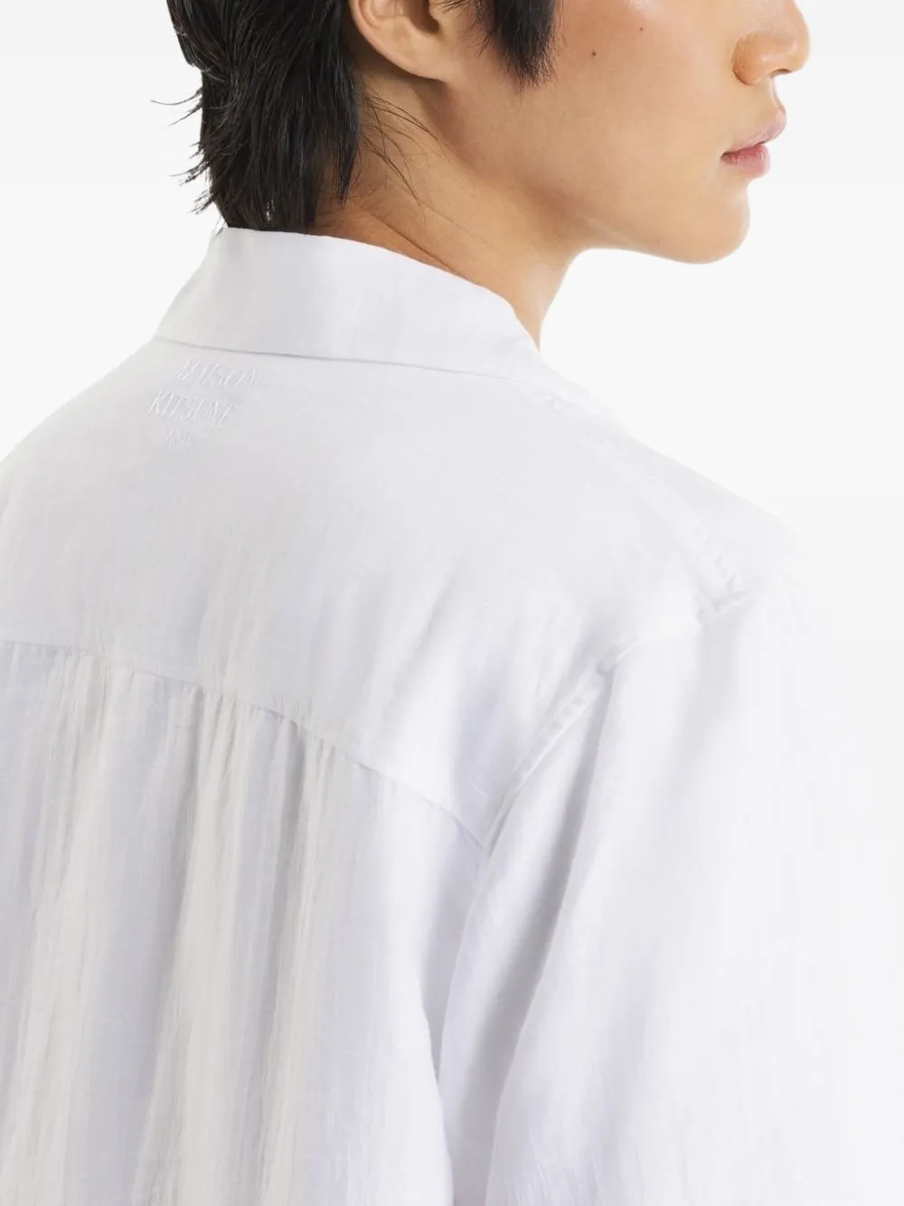 Maison Kitsuné Overhemd met korte mouwen Wit