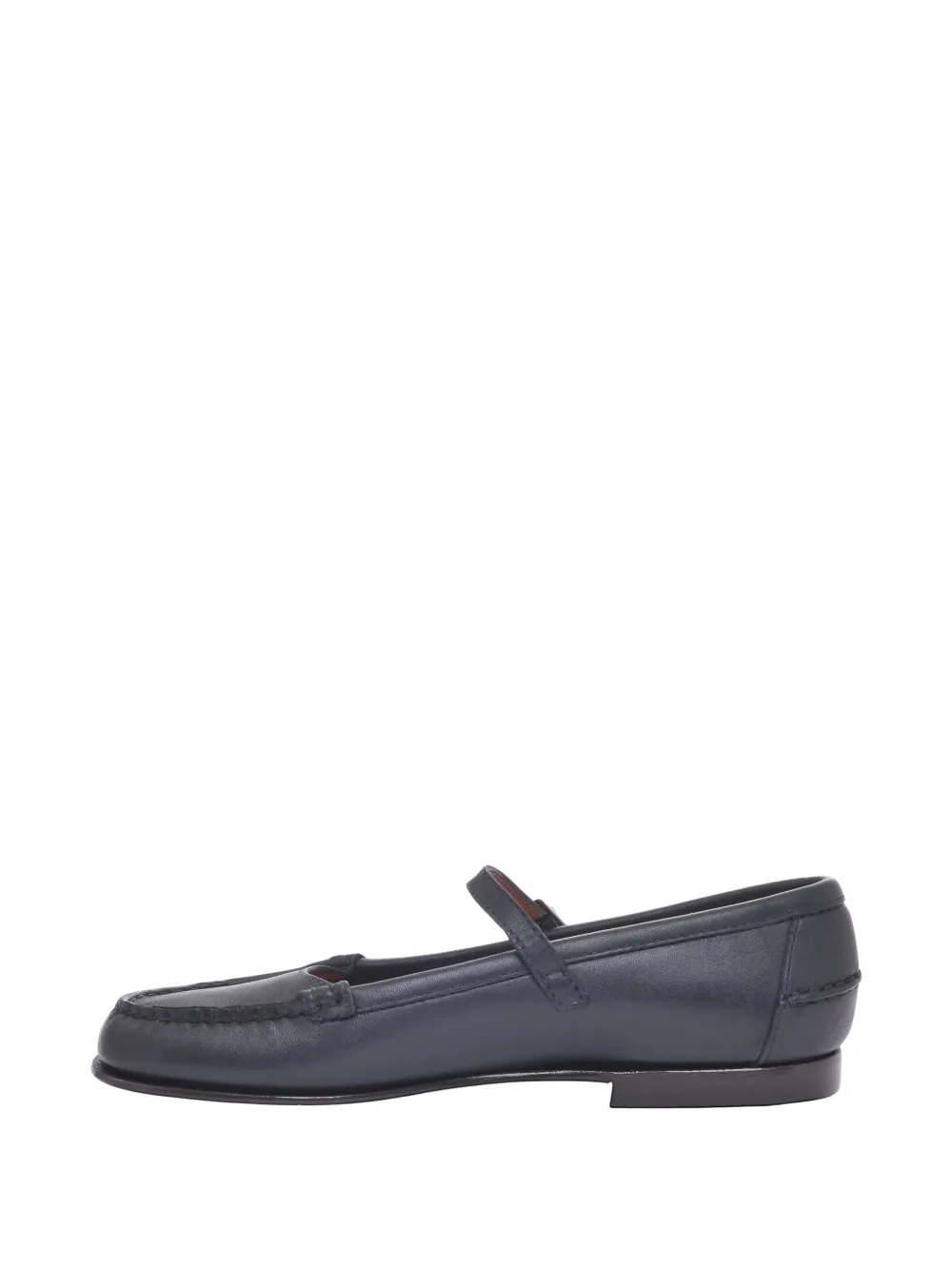 Sebago buckle-strap whipstitch ballet flats Blauw