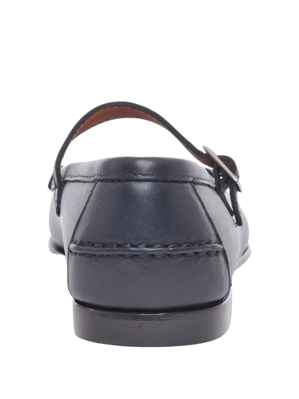 Sebago buckle-strap whipstitch ballet flats Blauw