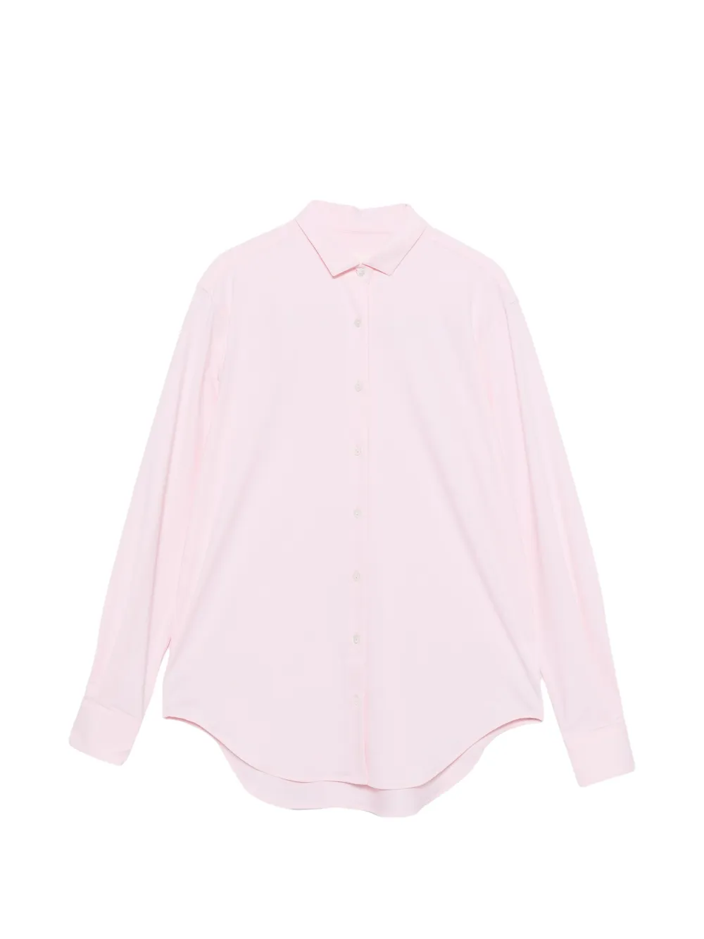 Xacus Giselle curved-hem long-sleeve shirt - Rosa