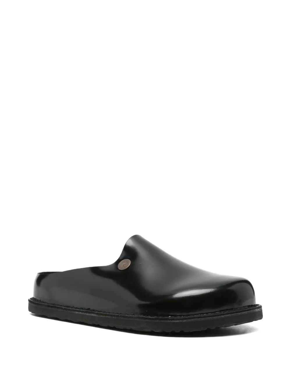 BIRKENSTOCK 1774 leather slip-on clogs Zwart