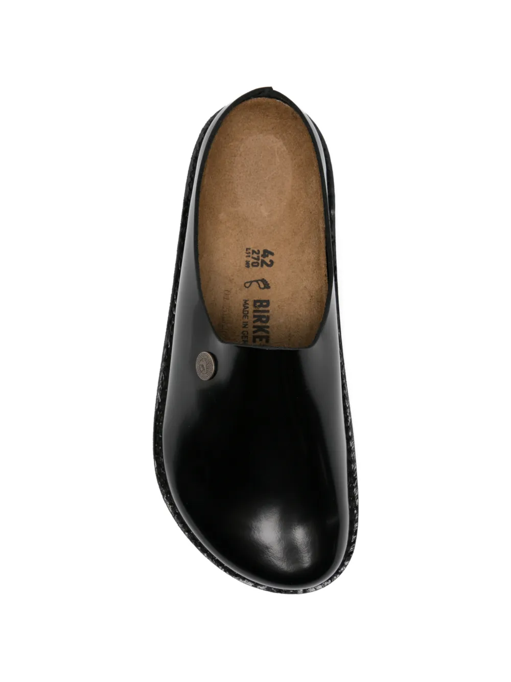 BIRKENSTOCK 1774 leather slip-on clogs Zwart