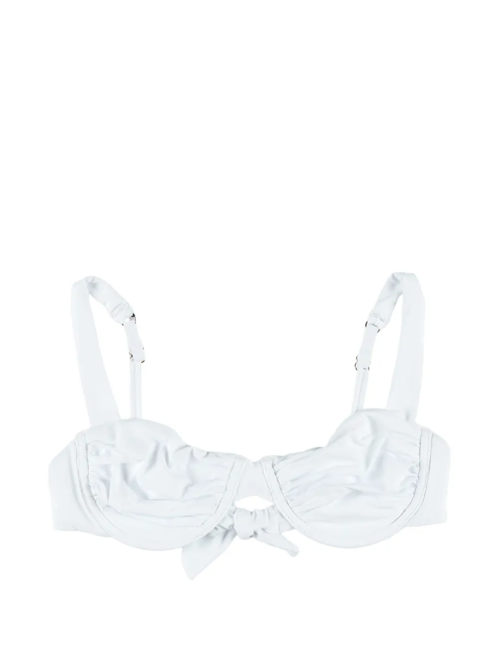 BELAMER Aless ruched bikini top - Bianco