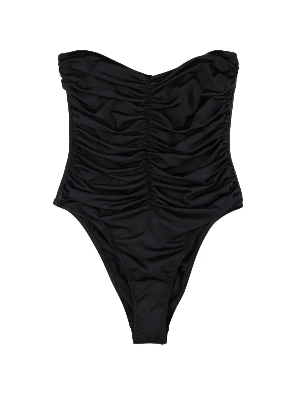 BELAMER Vivien ruched strapless swimsuit - Nero
