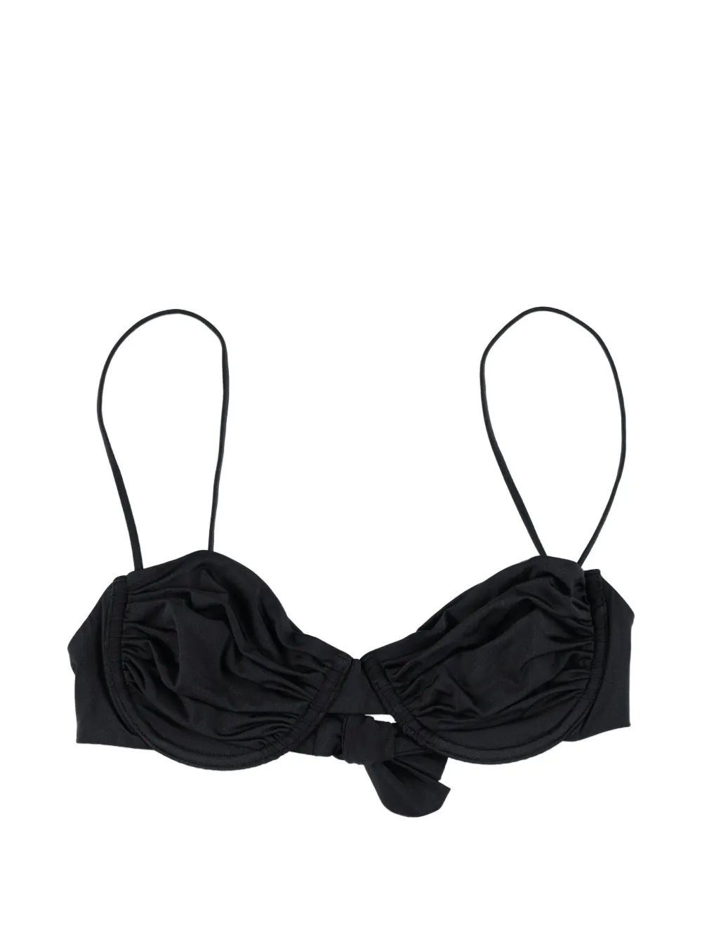 BELAMER Olivia ruched bikini top - Nero