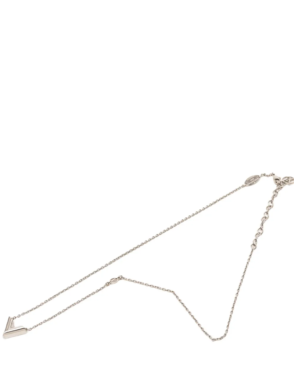 Louis Vuitton Pre-Owned 2022 Brass Essential V Supple Necklace costume necklace - Argento