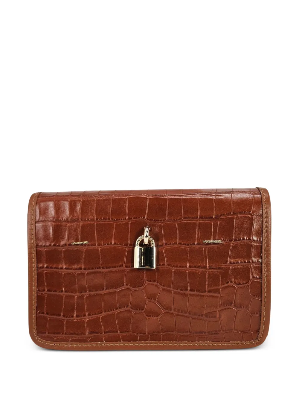Madison.Maison Moc Croc crossbody bag - Marrone