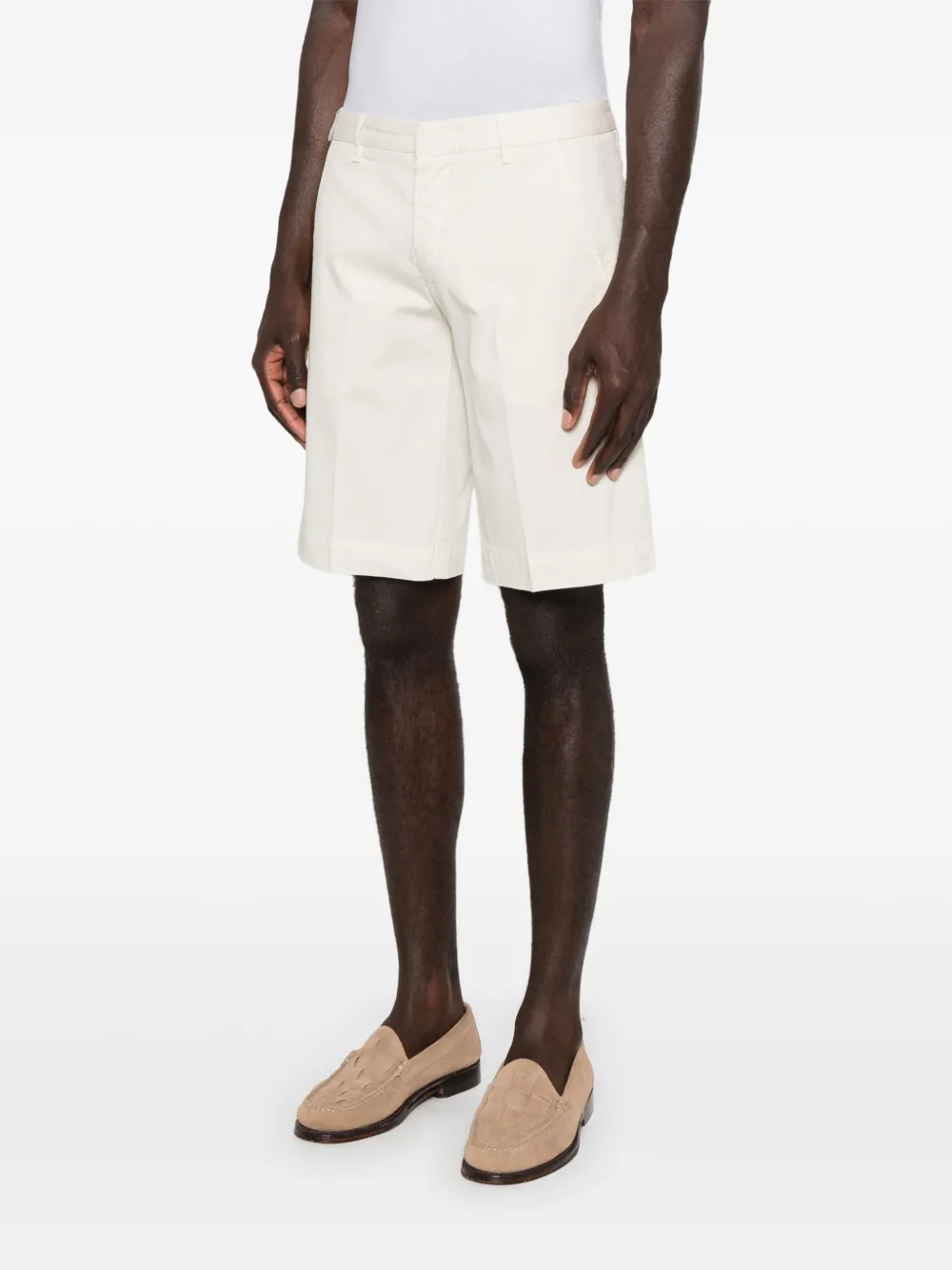 Entre Amis Danubio geplooide shorts Beige