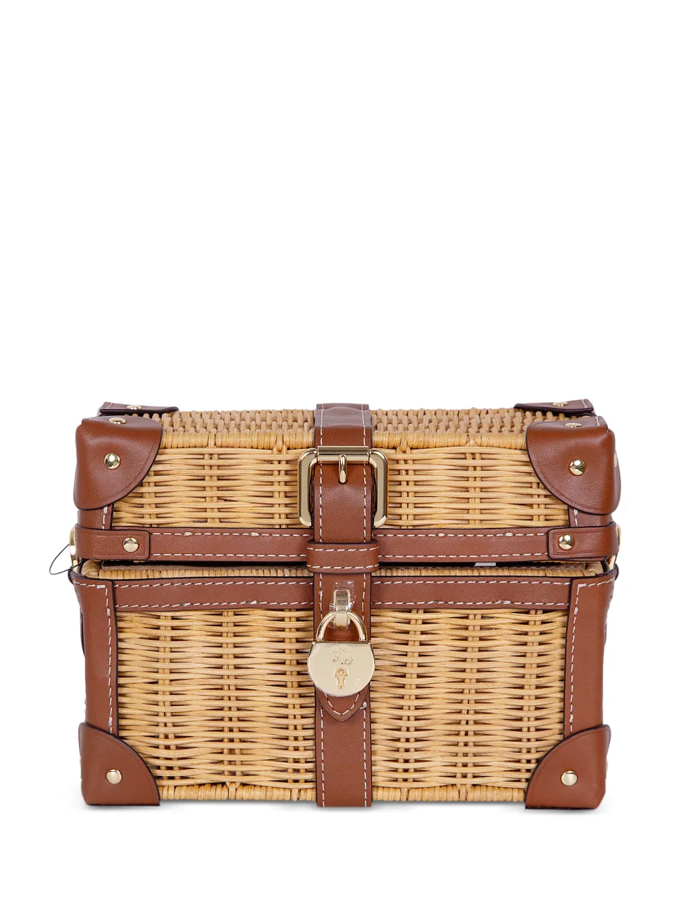 Lauren Ralph Lauren leather-trim shoulder bag - Toni neutri