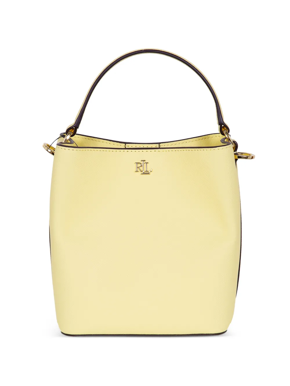 Lauren Ralph Lauren small Reese logo-plaque bucket bag - Giallo