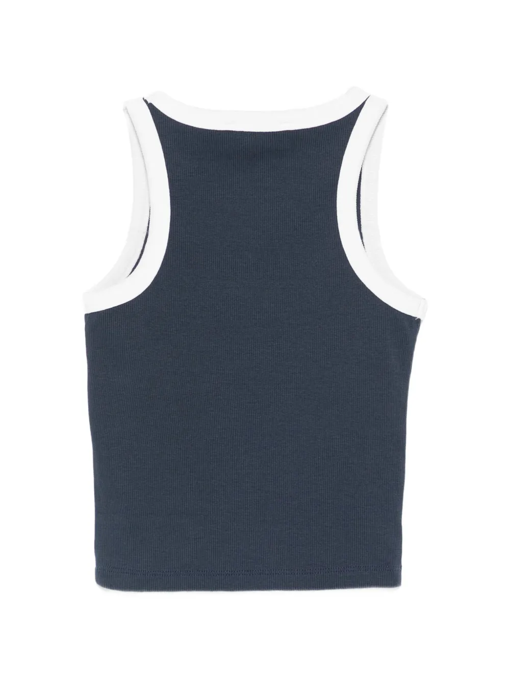 MC2 Saint Barth Kids Blue geribbelde tanktop met geborduurd logo Blauw