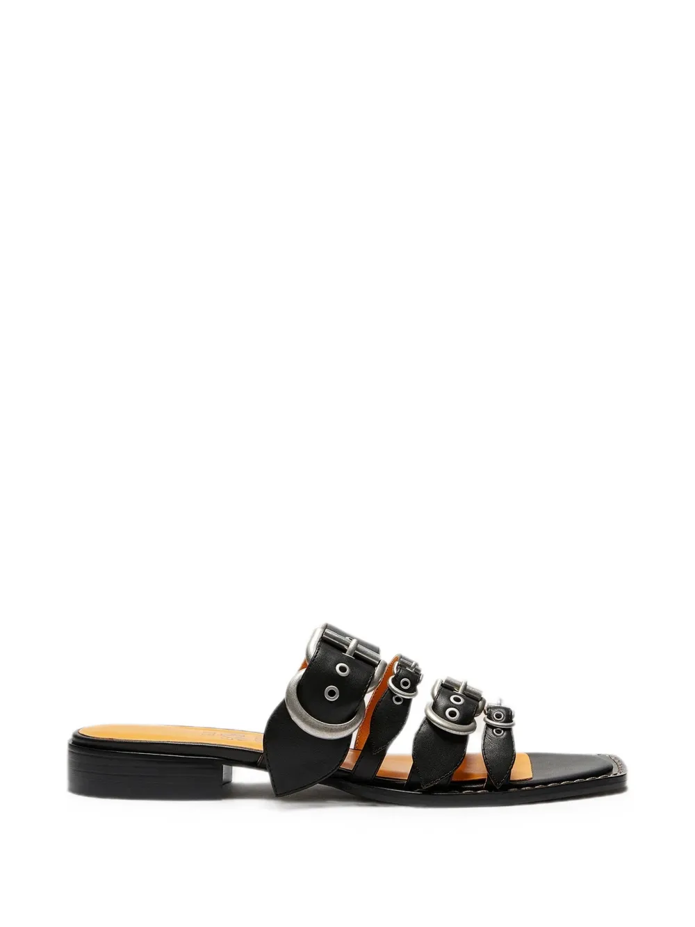 LILI CURIA Margo multi-strap buckled sandals Zwart