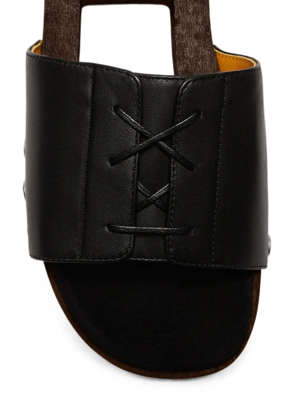 LILI CURIA Uma lace-up clogs Zwart