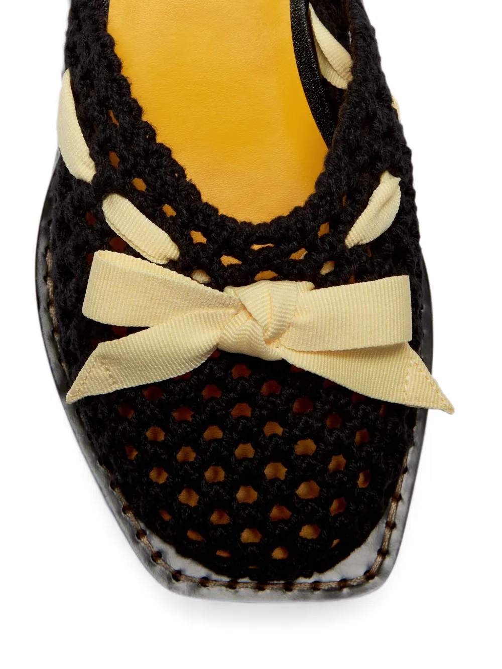 LILI CURIA Lina bow-detail sandals Zwart