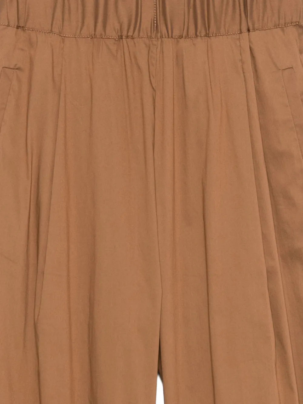 Semicouture Broek met elastische tailleband Bruin