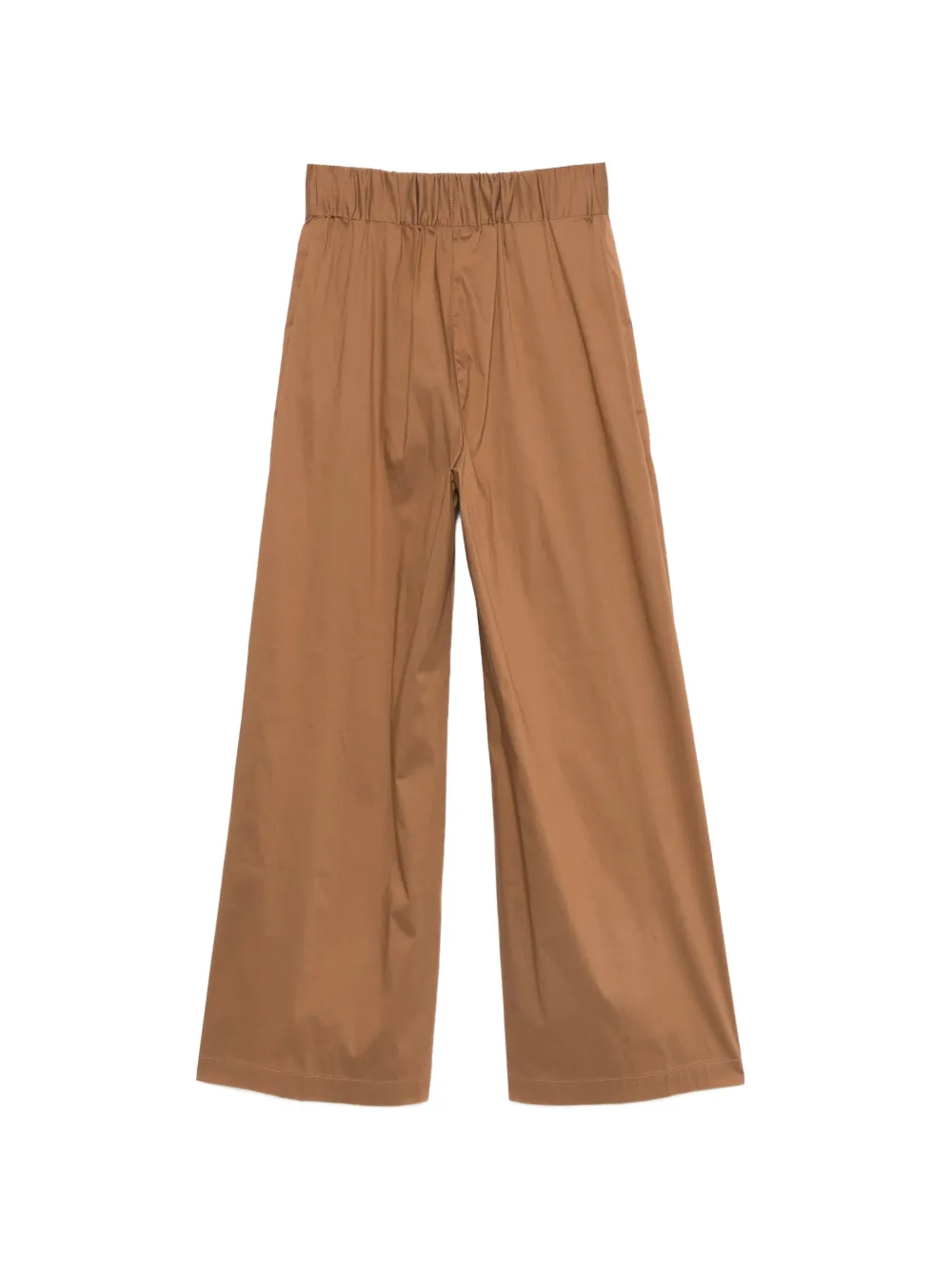 Semicouture Broek met elastische tailleband Bruin