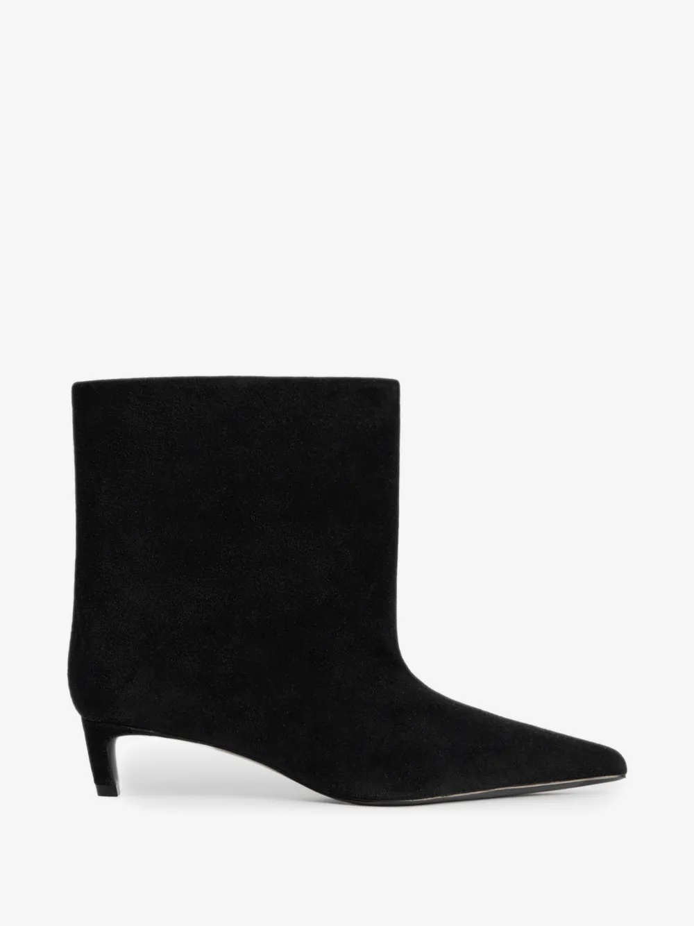 suede kitten-heel ankle boots