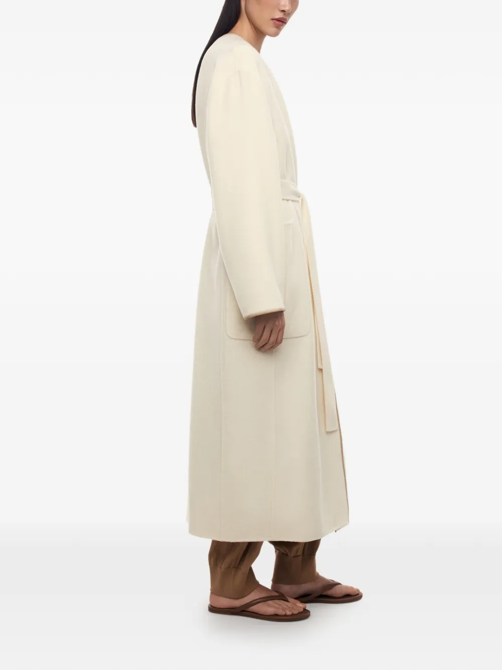12 STOREEZ Angie jas met ceintuur Beige