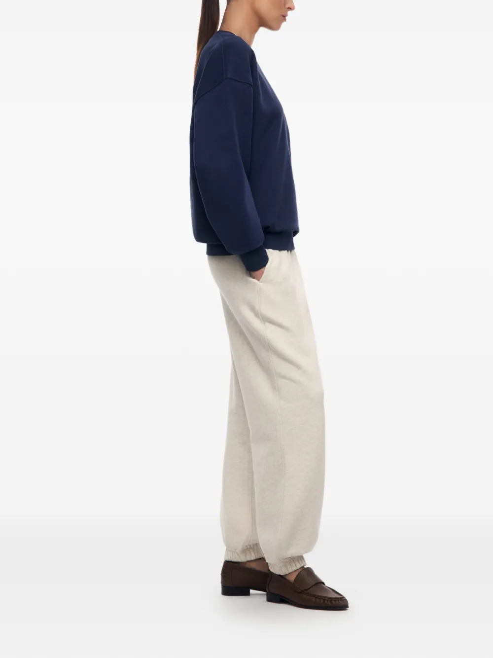 12 STOREEZ Central Park sweater met logoprint Blauw