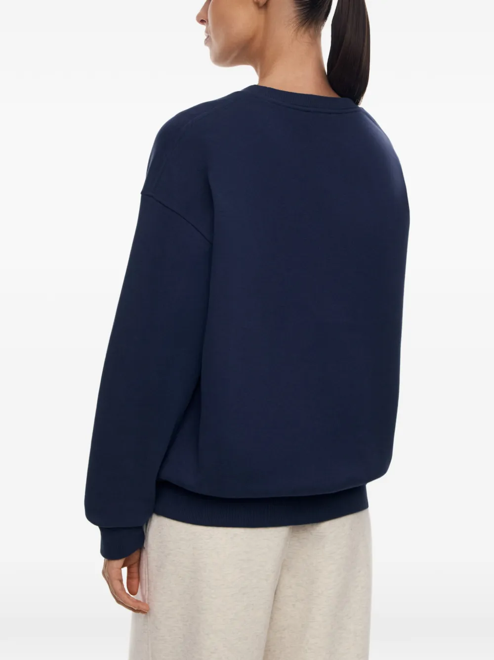 12 STOREEZ Central Park sweater met logoprint Blauw