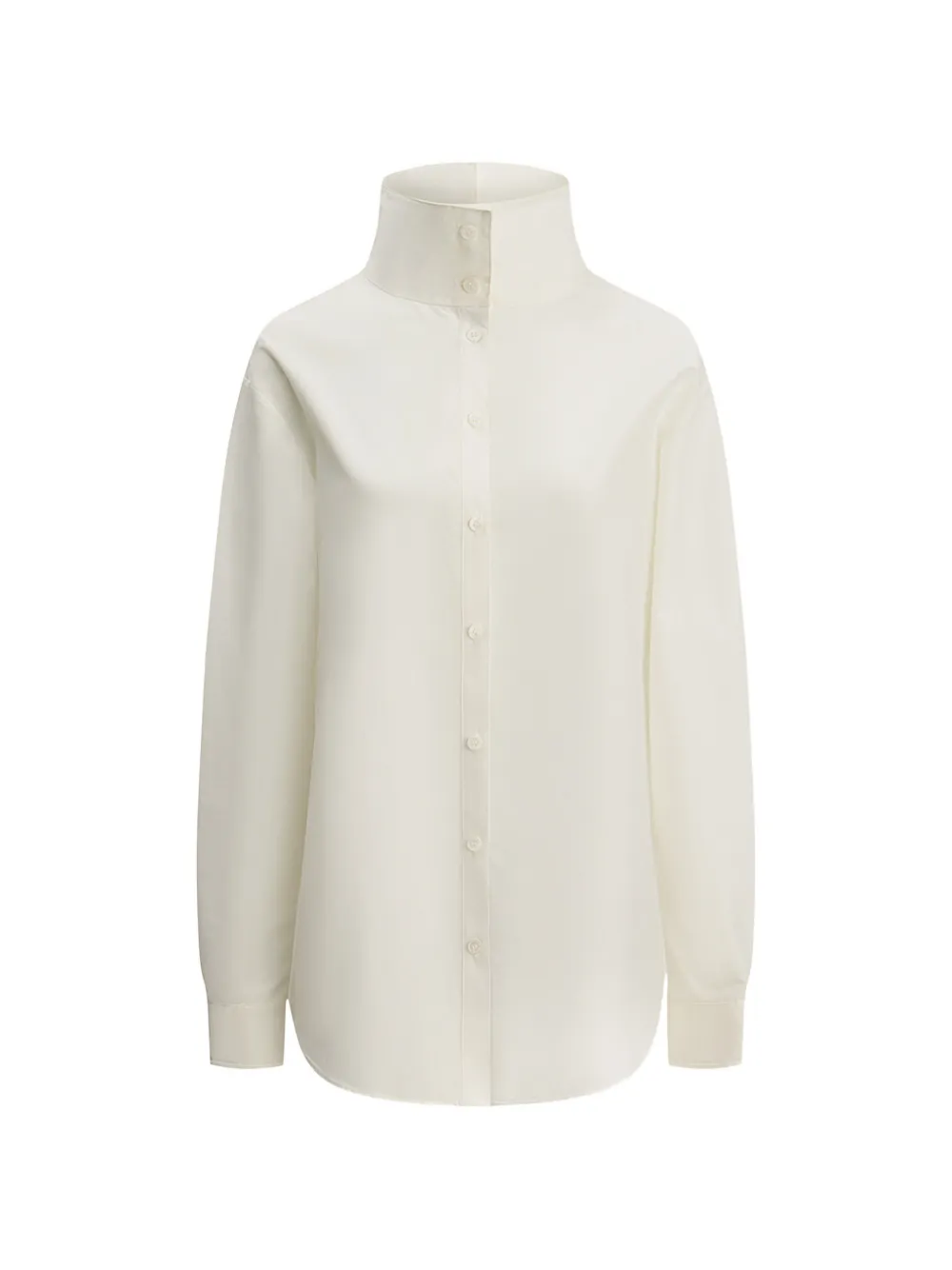 12 STOREEZ Simone high-neck shirt - Bianco